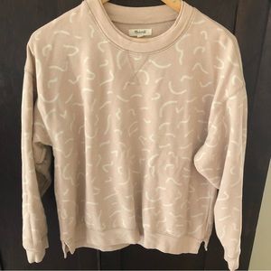 Madwell pink squiggle design sweatshirt